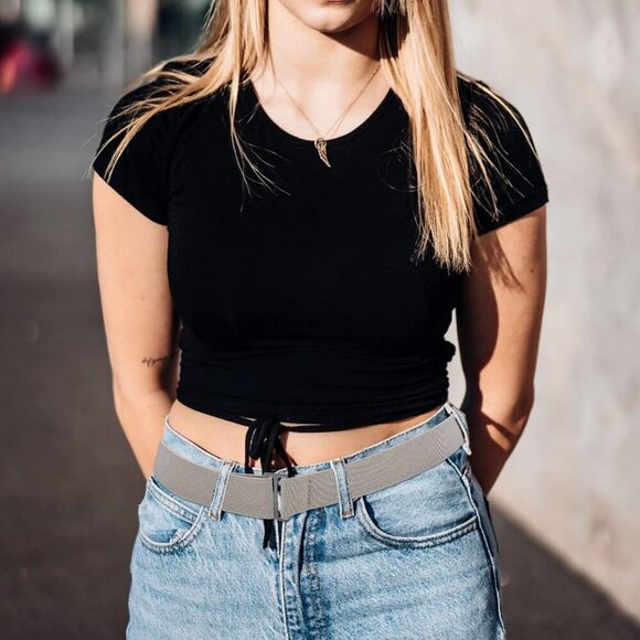 2PCS No Show Women's Stretch Belt Invisible No Show Invisible Belt Women Elastic - Picture 5 of 7